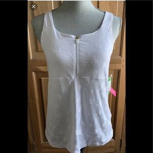 Lilly Pulitzer luxletic white tank top worn once